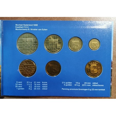 euroerme érme Hollandia 5 érme 1988 medállal (BU)
