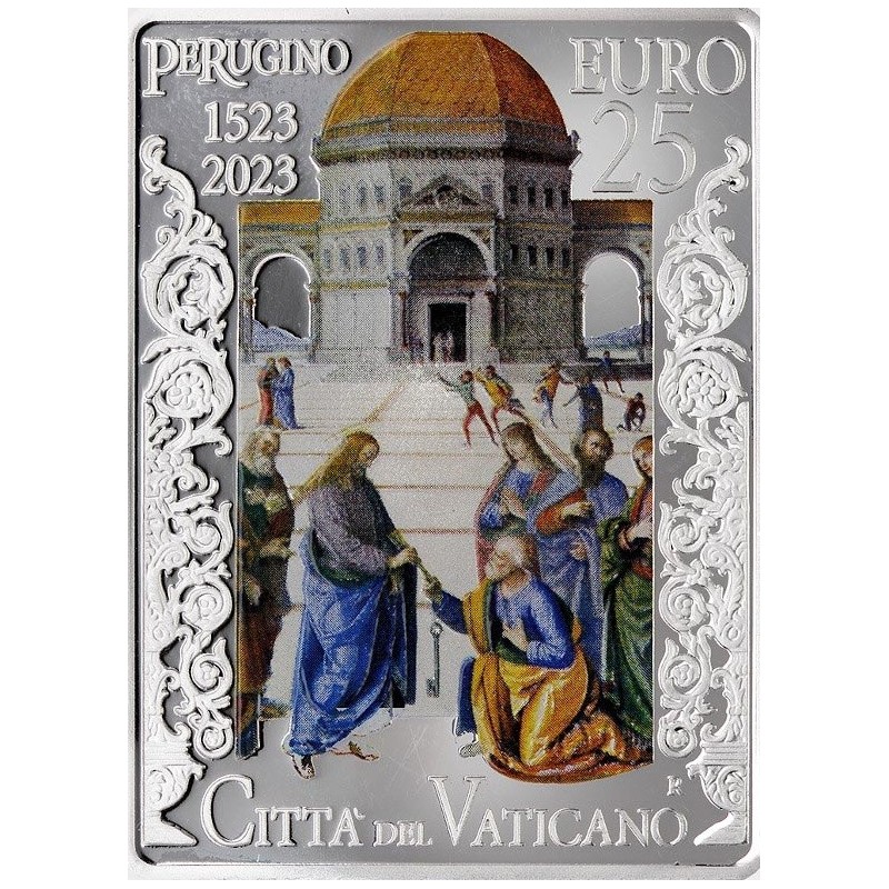 Euromince mince 25 Euro Vatikán 2023 - Perugino (Proof)