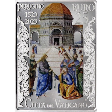 Euromince mince 25 Euro Vatikán 2023 - Perugino (Proof)