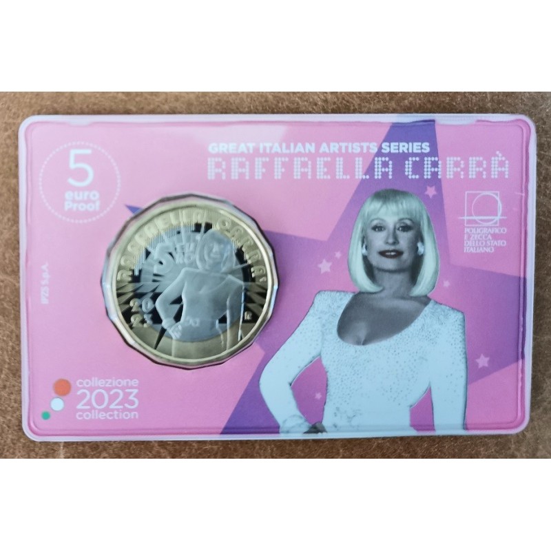 euroerme érme 5 Euro Olaszország 2023 - Raffaella Carra (Proof)