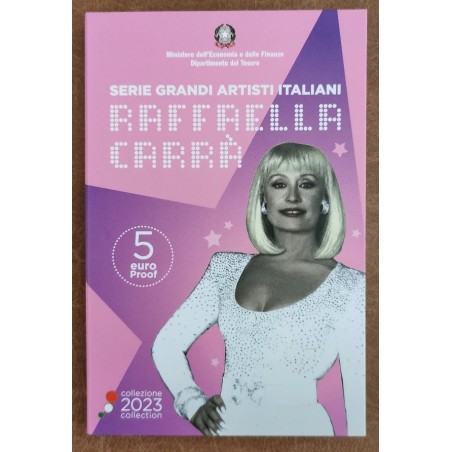 Euromince mince 5 Euro Taliansko 2023 - Raffaella Carra (Proof)
