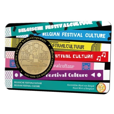 Euromince mince 2,5 Euro Belgicko 2023 - Festival kultúry (BU s hol...