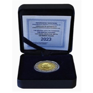 euroerme érme 2 Euro Görögország 2023 - Maria Callas (Proof)