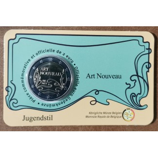 Euromince mince 2 Euro Belgicko 2023 - Art Nouveau (BU s francúzsky...
