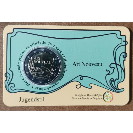 eurocoin eurocoins 2 Euro Belgium 2023 - Art Nouveau (BU with frenc...