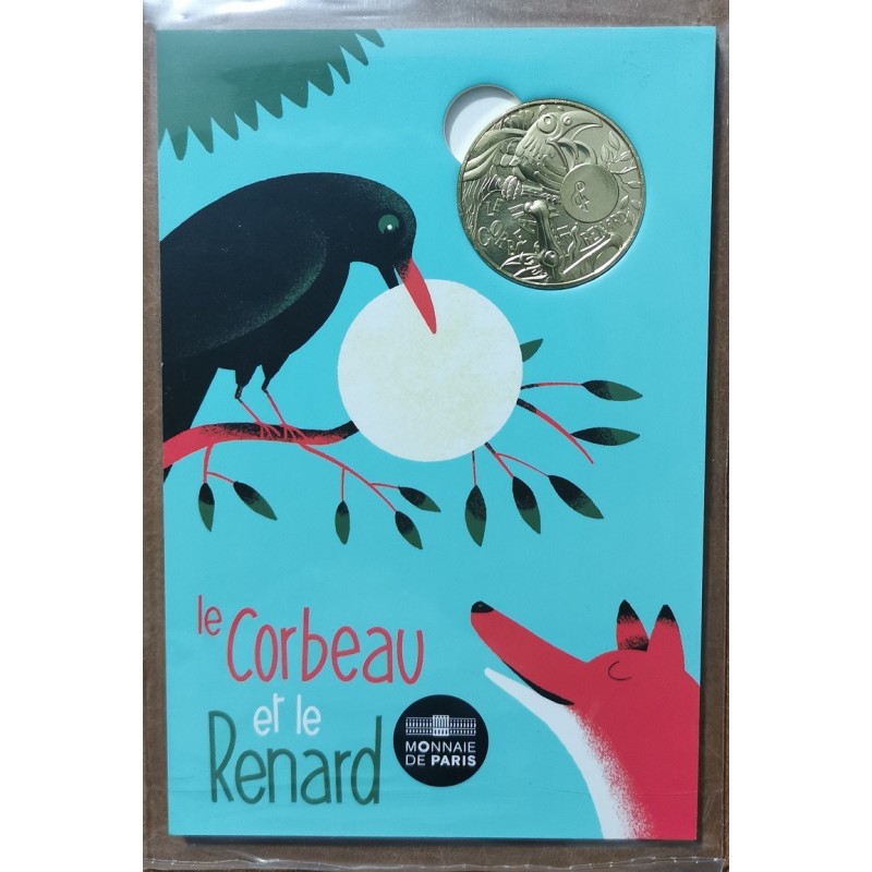 eurocoin eurocoins Token France 2021 - The Fox and the Crow (UNC)