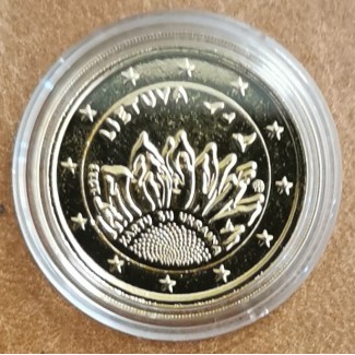 euroerme érme 2 Euro Litva 2023 - Együtt Ukrajnáért (aranyozott UNC)