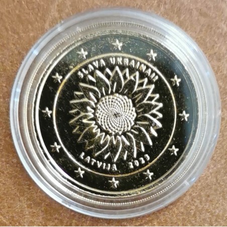 euroerme érme 2 Euro Lettország 2023 - Slava Ukrainai! (aranyozott ...