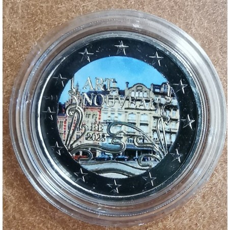 eurocoin eurocoins 2 Euro Belgium 2023 - Art Nouveau (colored UNC)