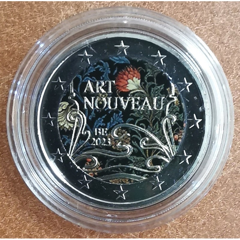 eurocoin eurocoins 2 Euro Belgium 2023 - Art Nouveau III. (colored ...