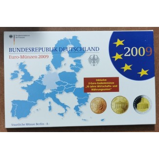 eurocoin eurocoins Germany 2009 \\"A\\" set of 9 eurocoins (Proof)