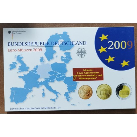 euroerme érme Németország 2009 \\"D\\" - 9 részes forgalmi sor (Proof)