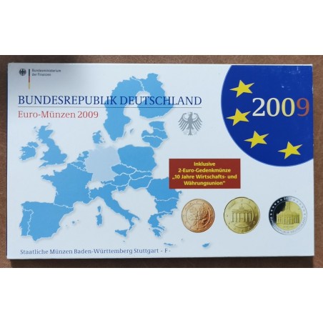 euroerme érme Németország 2009 \\"F\\" - 9 részes forgalmi sor (Proof)