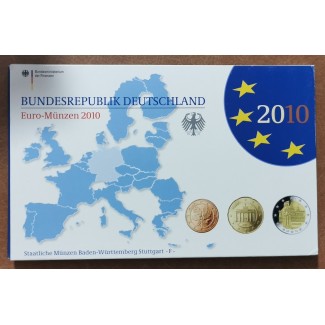 eurocoin eurocoins Germany 2010 \\"F\\" set of 9 coins (Proof)