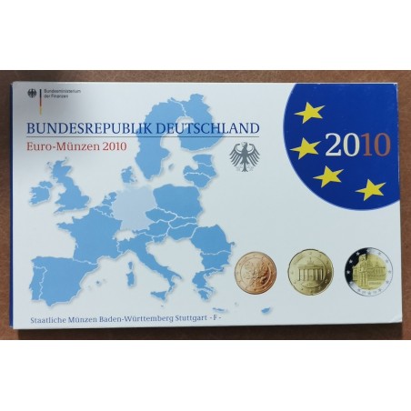 eurocoin eurocoins Germany 2010 \\"F\\" set of 9 coins (Proof)