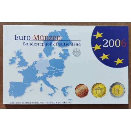 eurocoin eurocoins Germany 2006 \\"G\\" set of 9 eurocoins (Proof)
