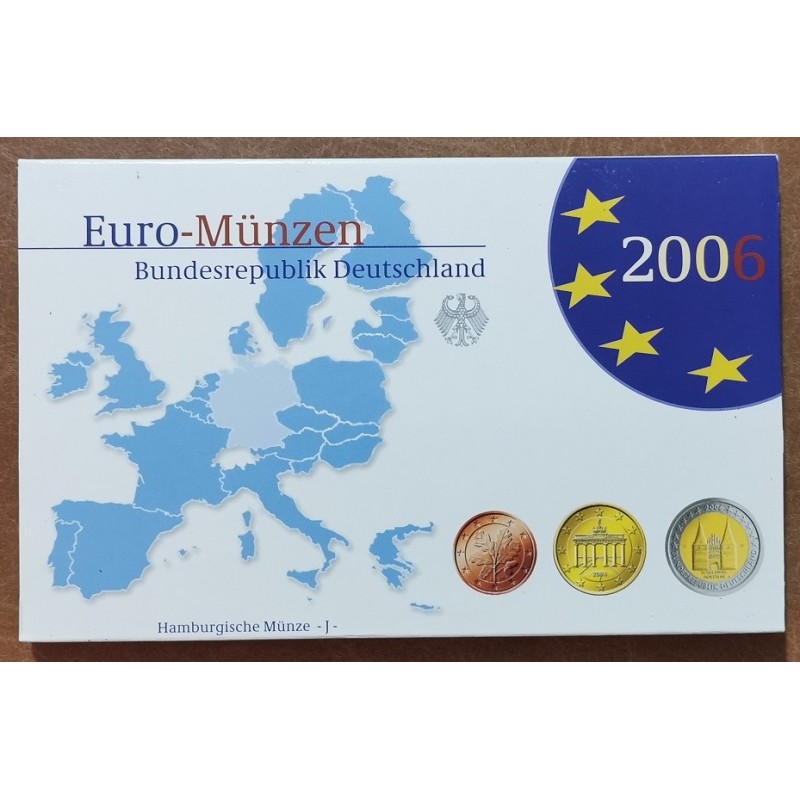 euroerme érme Németország 2006 \\"J\\" - 9 részes forgalmi sor (Proof)
