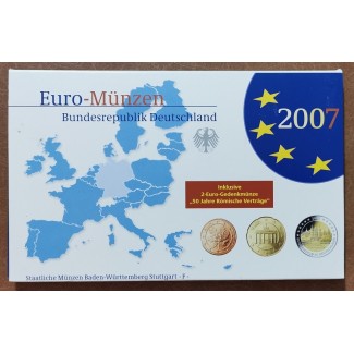 euroerme érme Németország 2007 \\"F\\" - 9 részes forgalmi sor (Proof)