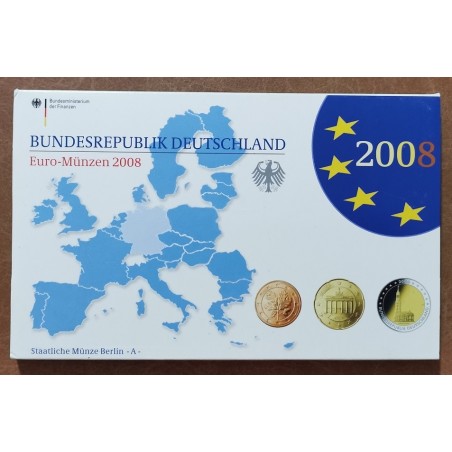 eurocoin eurocoins Germany 2008 \\"A\\" set of 9 eurocoins (Proof)