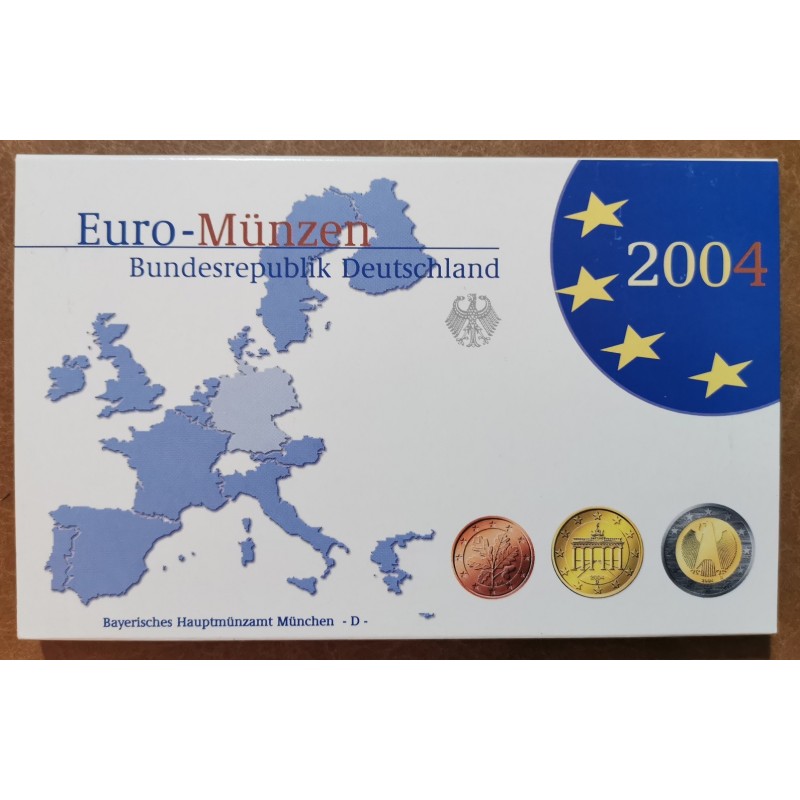 eurocoin eurocoins Germany 2004 \\"D\\" set of 8 eurocoins (Proof)