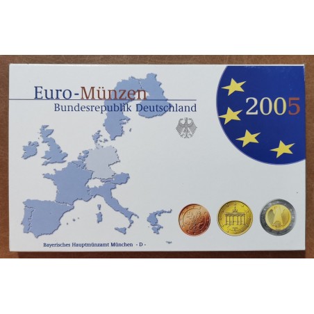 Euromince mince Nemecko 2005 \\"D\\" sada 8 euromincí (Proof)