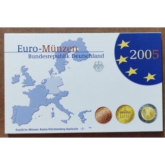 eurocoin eurocoins Germany 2005 \\"G\\" set of 8 eurocoins (Proof)