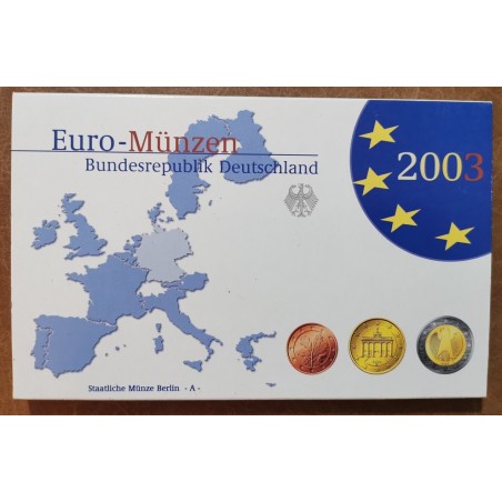 eurocoin eurocoins Germany 2003 \\"A\\" set of 8 eurocoins (Proof)
