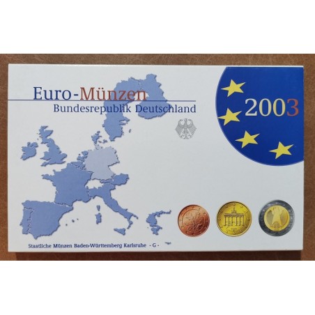 Euromince mince Nemecko 2003 \\"G\\" sada 8 euromincí (Proof)