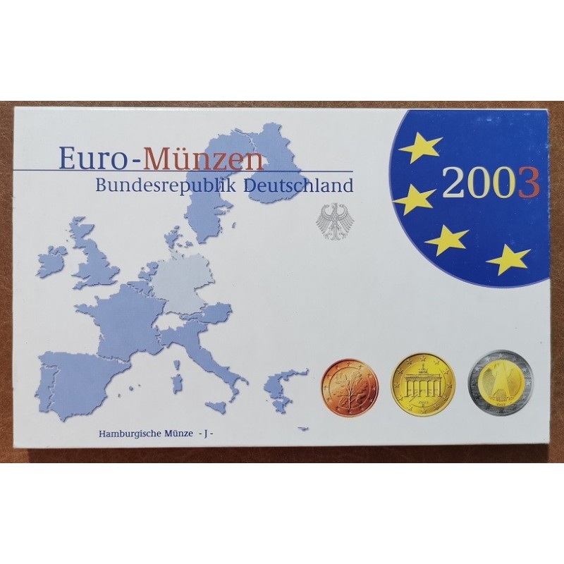 eurocoin eurocoins Germany 2003 \\"J\\" set of 8 eurocoins (Proof)