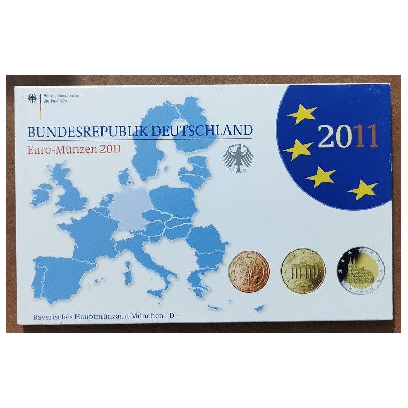 euroerme érme Németország 2011 \\"D\\" - 9 részes forgalmi sor (Proof)