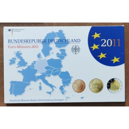eurocoin eurocoins Germany 2011 \\"F\\" set of 9 eurocoins (Proof)