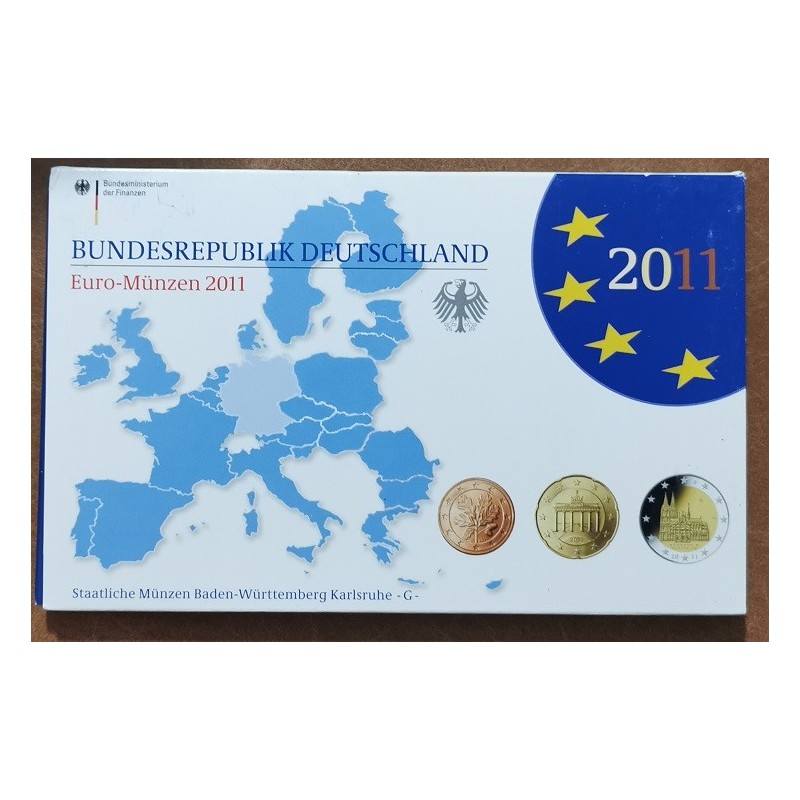 euroerme érme Németország 2011 \\"G\\" - 9 részes forgalmi sor (Proof)