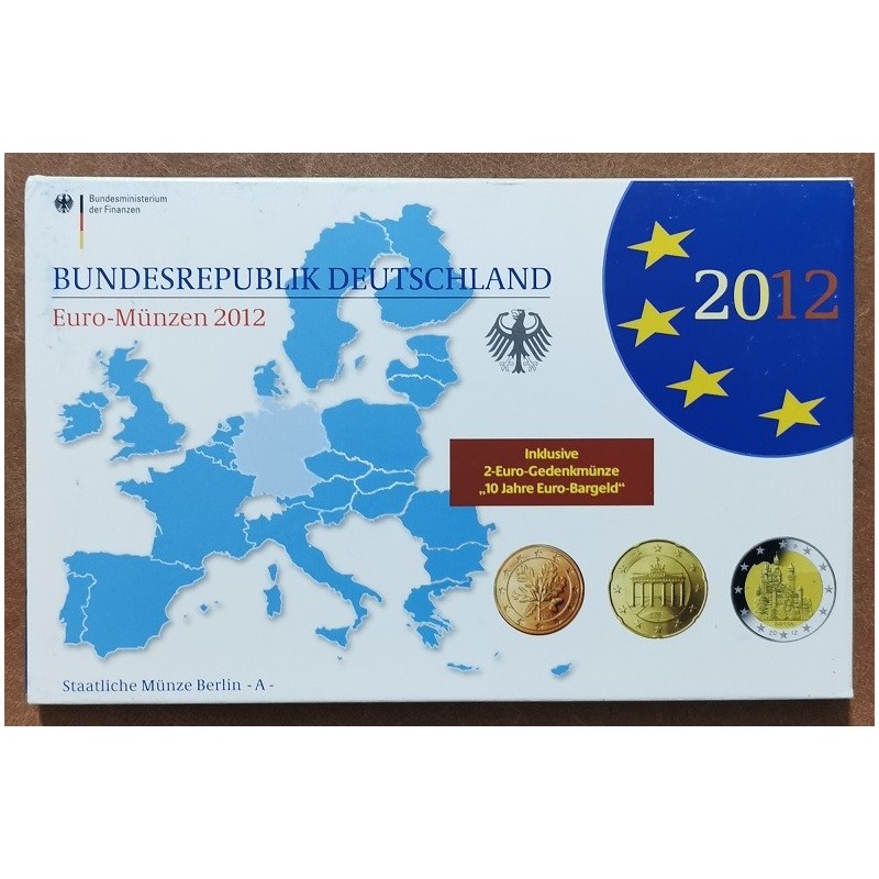 Euromince mince Nemecko 2012 - sada 9 mincí \\"A\\" (Proof)