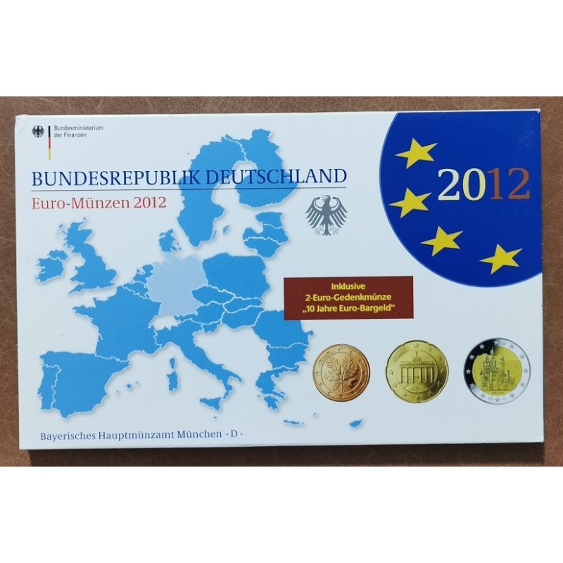 euroerme érme Németország 2012 - 9 részes forgalmi sor \\"D\\" (Proof)