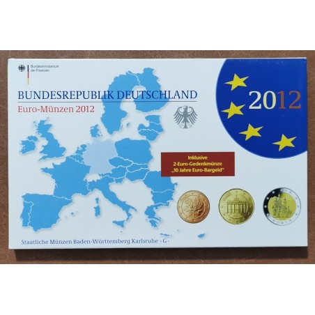 eurocoin eurocoins Germany 2012 set of 9 coins \\"G\\" (Proof)