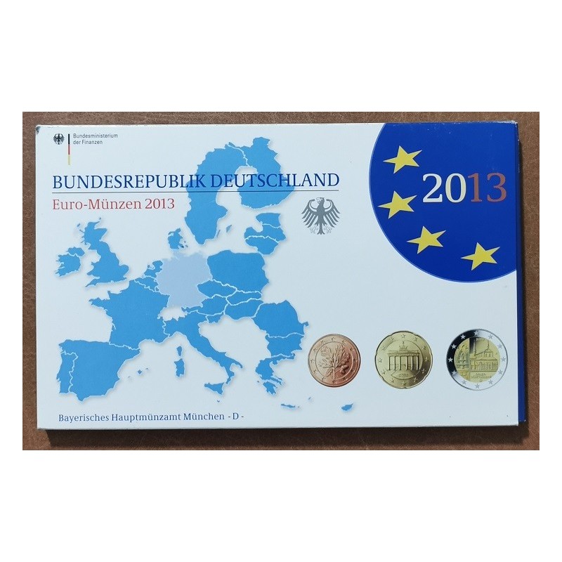 Euromince mince Nemecko sada 9 mincí 2013 \\"D\\" (Proof)