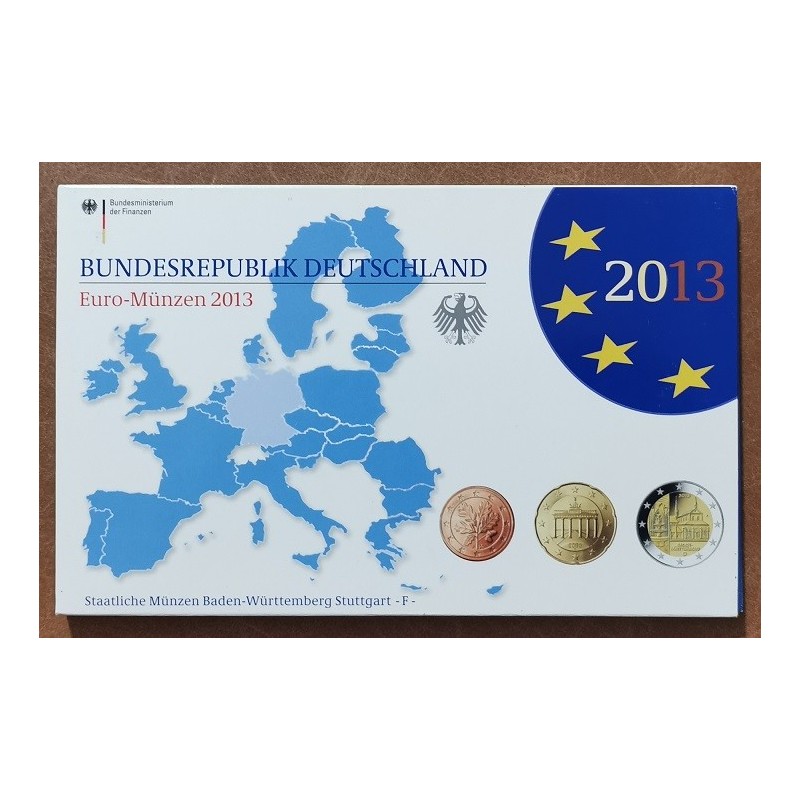 Euromince mince Nemecko sada 9 mincí 2013 \\"F\\" (Proof)