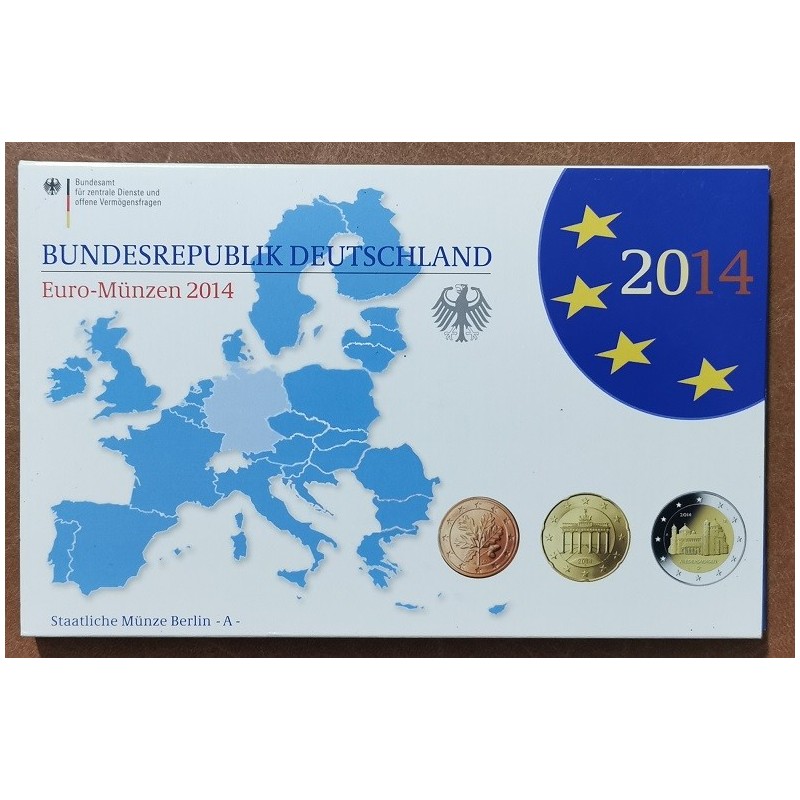 eurocoin eurocoins Germany 2014 \\"A\\" set of 9 eurocoins (Proof)