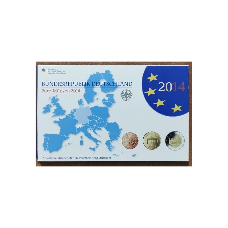 eurocoin eurocoins Germany 2014 \\"F\\" set of 9 eurocoins (Proof)