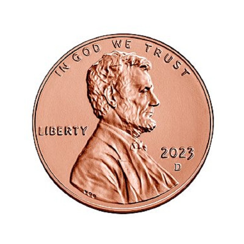 eurocoin eurocoins 1 cent USA 2023 \\"D\\" Lincoln Shield (UNC)