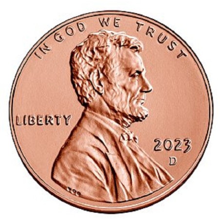 eurocoin eurocoins 1 cent USA 2023 \\"D\\" Lincoln Shield (UNC)