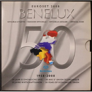 euroerme érme BeNeLux 2008 - hivatalos 24 részes szett (BU)