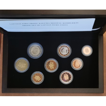 eurocoin eurocoins Latvia 2014 official set of Euro coins (Proof)