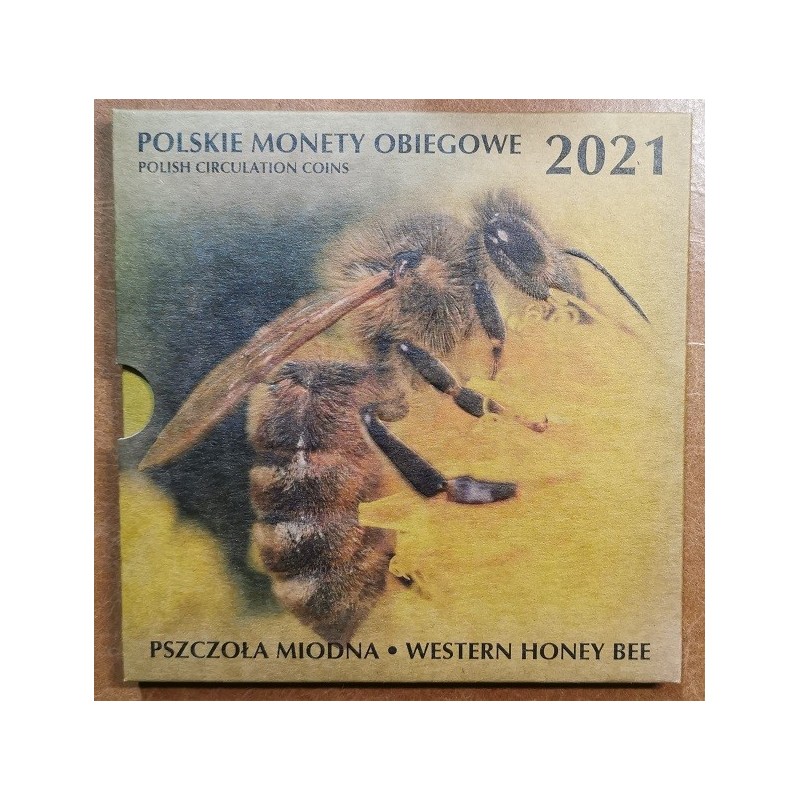 Euromince mince Poľsko 9 mincí 2021 - Včela (BU)