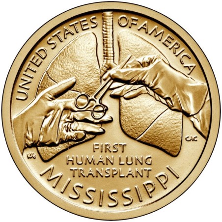 Euromince mince 1 dollar USA 2023 Mississippi \\"D\\" (UNC)