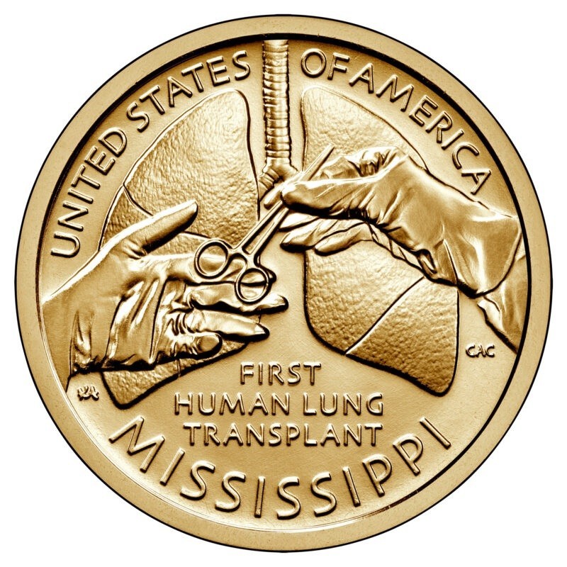 1 dollar USA 2023 Mississippi "P" (UNC)