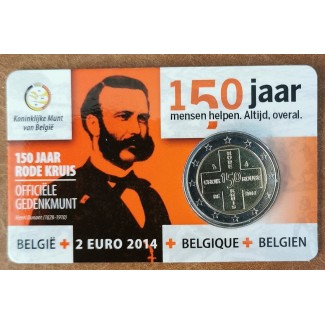 2 Euro Belgium 2014 - 150th Anniversary of the Belgian Red Cross (BU with Dutch text)