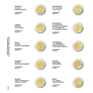 euroerme érme Lindner 37. gyűjtőlap 2 Euros érmékre (2023 március -...