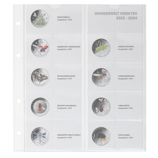 euroerme érme Lindner gyűjtőlap 5 Euros német érmékre 2022-2024)