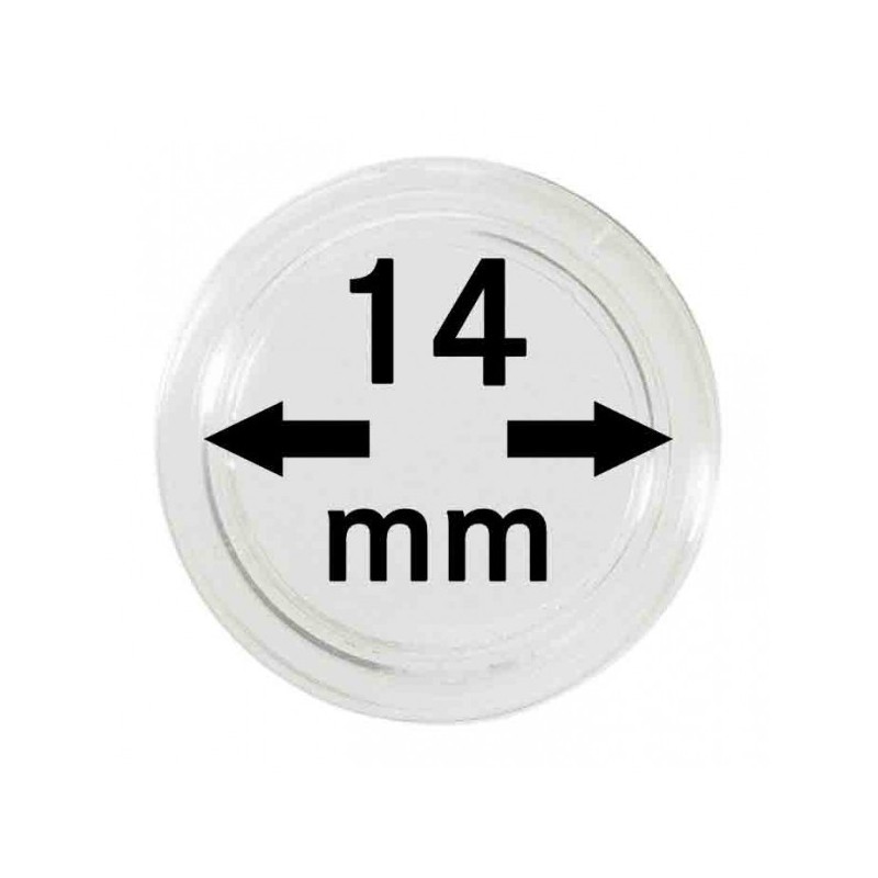 14 mm Lindner coin capsules (10 pcs)